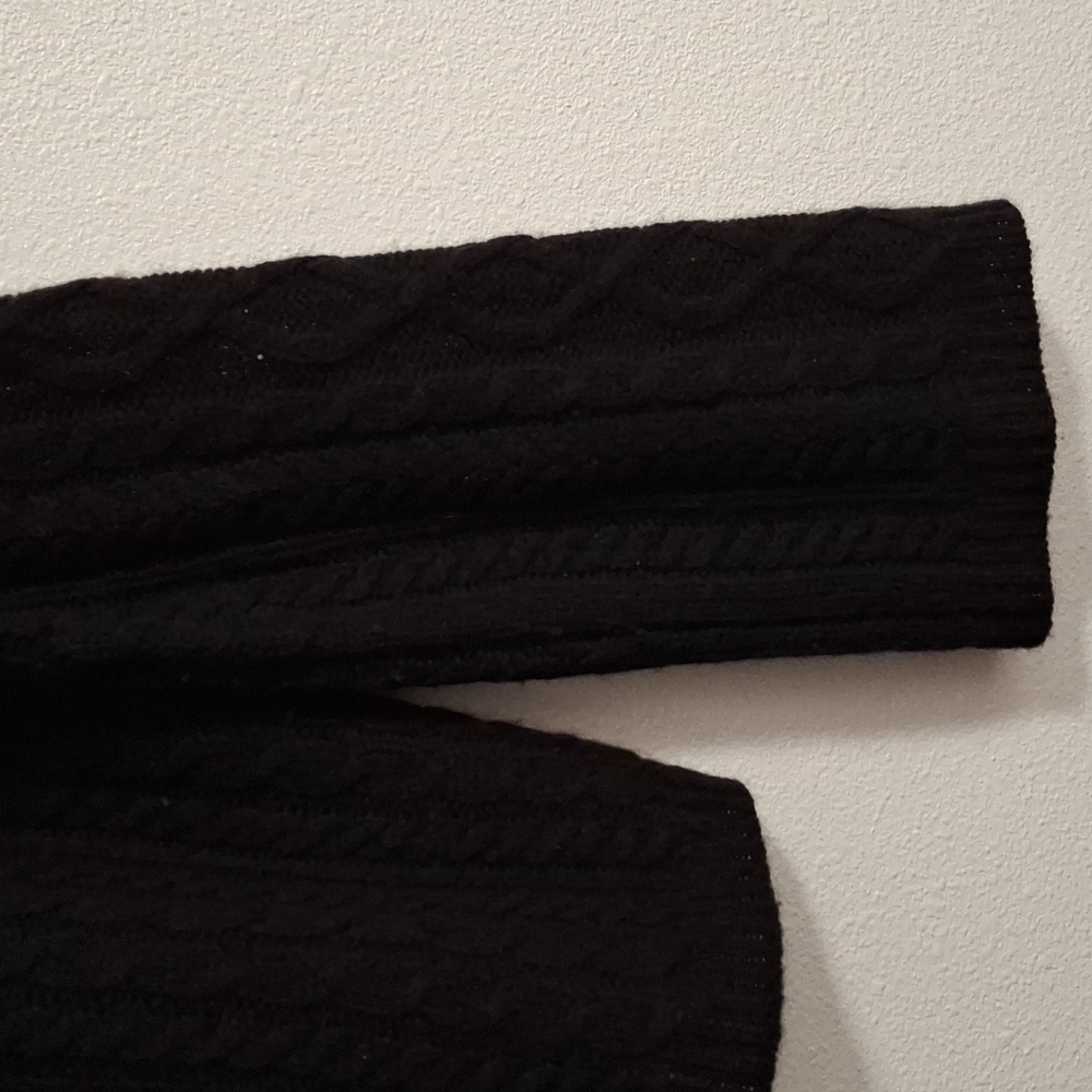 Reformation Black Cable Knit Sweater Size Medium - Picture 4 of 5